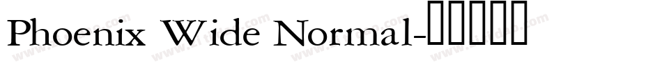 Phoenix Wide Normal字体转换